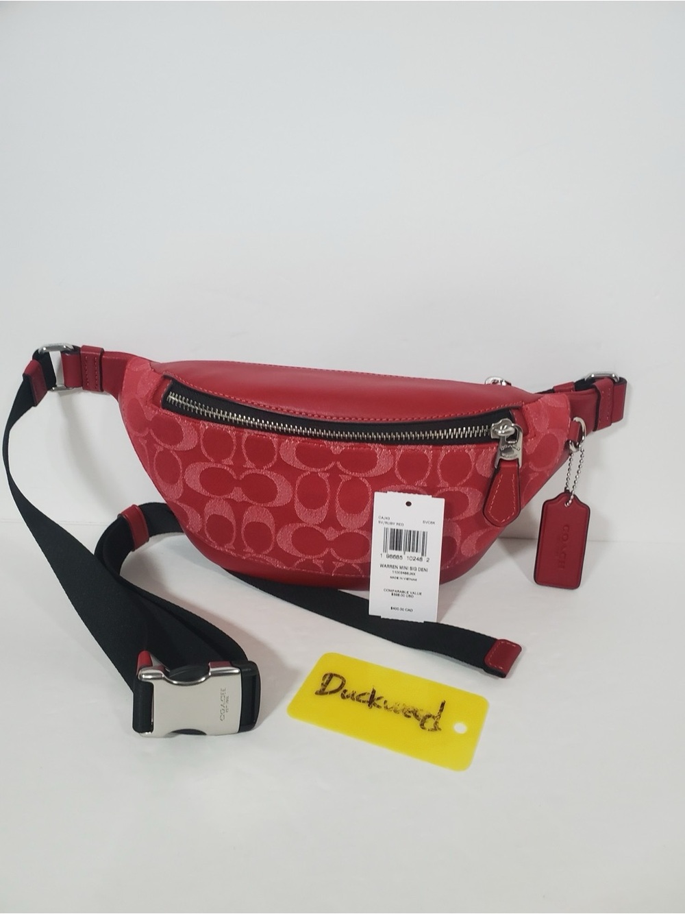 NWT Coach Unisex Warren Mini Belt Bag In Signature Denim